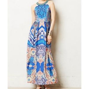 Beautiful maxi dress with beaded collar